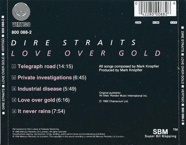 Dire Straits : Love Over Gold (CD, Album, RE, RM)