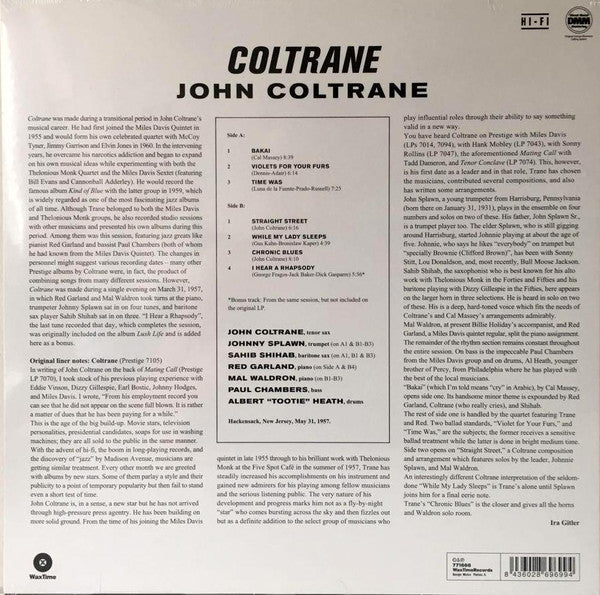 John Coltrane : Coltrane (LP, Album, Ltd, RE, RM, 180)