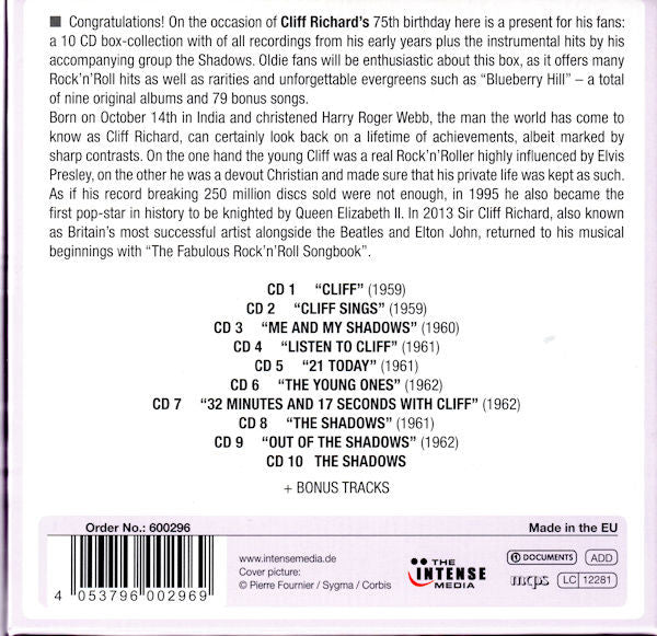 Cliff Richard & The Shadows : Milestones Of A Legend (10xCD + Box, Comp)