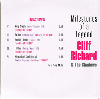 Cliff Richard & The Shadows : Milestones Of A Legend (10xCD + Box, Comp)