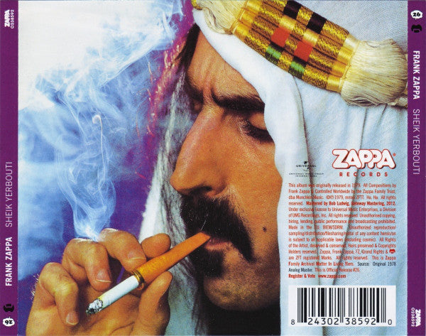 Frank Zappa : Sheik Yerbouti (CD, Album, RE, RM, RP)