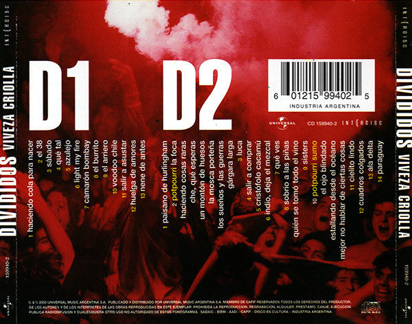 Divididos : Viveza Criolla (2xCD, Album, RP)