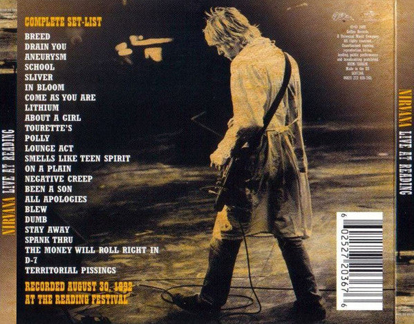 Nirvana : Live At Reading (CD, Album, RP, Dig)