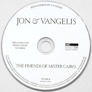 Jon & Vangelis : The Friends Of Mister Cairo (CD, Album, RE, RM, Dig)