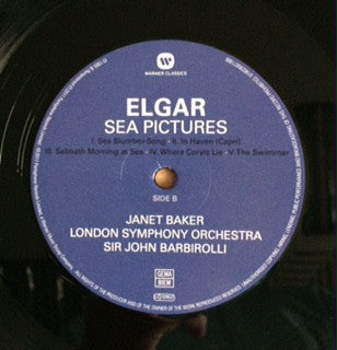 Sir Edward Elgar - Jacqueline Du Pré, Sir John Barbirolli, London Symphony Orchestra / Janet Baker : Cello Concerto / Sea Pictures (LP, RE, RM, 180)