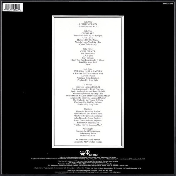 Emerson, Lake & Palmer : Works (Volume 1) (2xLP, Album, RE, RM, Tri)