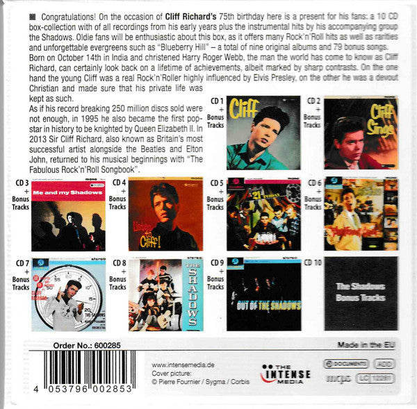 Cliff Richard & The Shadows : Milestones Of A Legend (10xCD + Box, Comp)