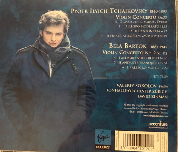 Valeriy Sokolov, Tonhalle-Orchester Zürich, David Zinman : Tchaikovsky-Bartok: Violin Concertos (CD)