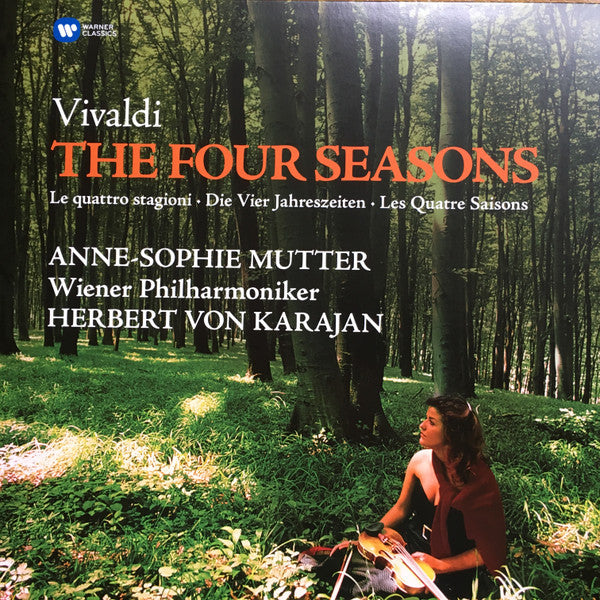 Vivaldi* - Anne-Sophie Mutter, Wiener Philharmoniker, Herbert Von Karajan : The Four Seasons / Le Quattro Stagioni / Die Vier Jahreszeiten / Les Quatre Saisons (LP, Album, RE, RM)