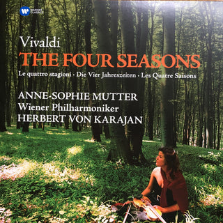 Vivaldi* - Anne-Sophie Mutter, Wiener Philharmoniker, Herbert Von Karajan : The Four Seasons / Le Quattro Stagioni / Die Vier Jahreszeiten / Les Quatre Saisons (LP, Album, RE, RM)