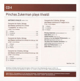 Pinchas Zukerman, Antonio Vivaldi : Pinchas Zukerman Plays Vivaldi (6xCD, Comp + Box)