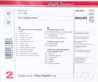 Franz Liszt, Claudio Arrau / Nikita Magaloff : The Complete Etudes (2xCD, Comp, RE, RM)