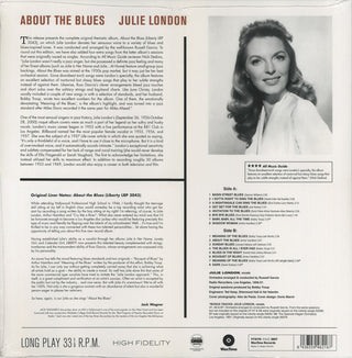 Julie London : About the Blues (LP, Album, Mono, Ltd, RE, RM, 180)