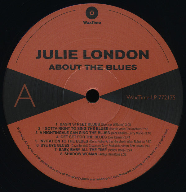 Julie London : About the Blues (LP, Album, Mono, Ltd, RE, RM, 180)
