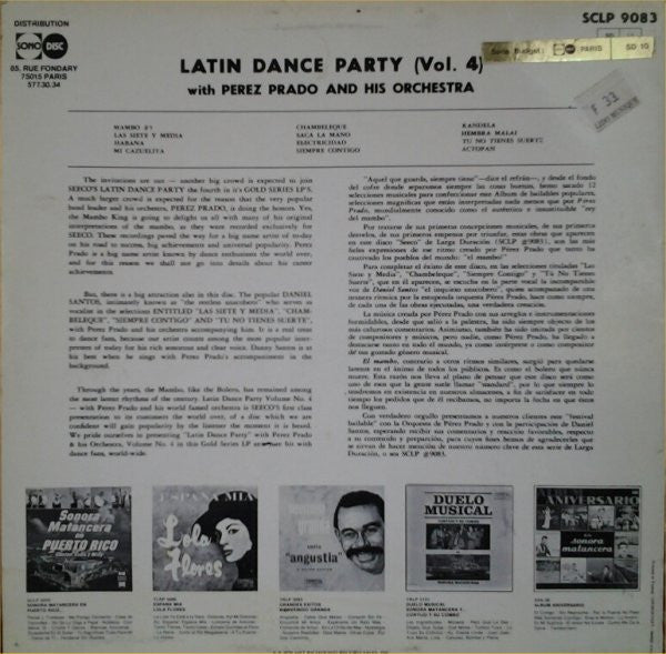 Perez Prado : Latin Dance Party (Vol. 4) (LP, Comp, RE)