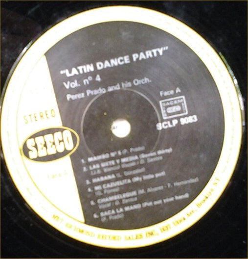 Perez Prado : Latin Dance Party (Vol. 4) (LP, Comp, RE)