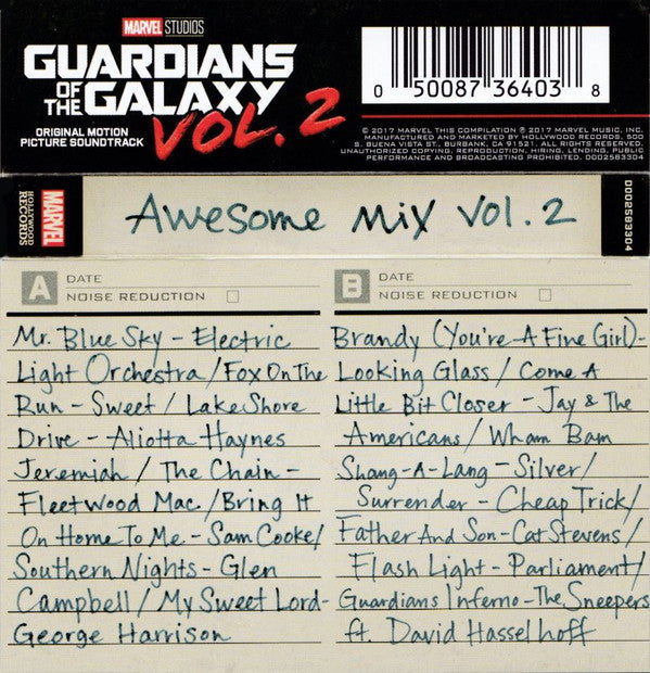 Various : Guardians Of The Galaxy Vol. 2: Awesome Mix Vol. 2 (Cass, Comp)