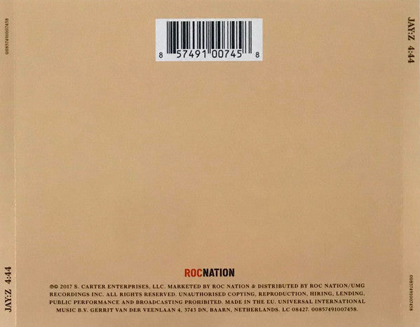Jay:Z* : 4:44 (CD, Album)