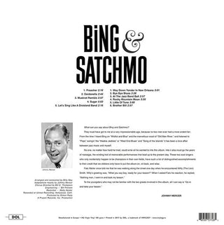 Bing Crosby And Louis Armstrong : Bing & Satchmo (LP, Album, Mono)