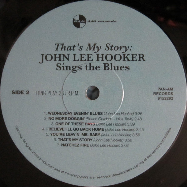 John Lee Hooker : That's My Story John Lee Hooker Sings The Blues (LP, Album, Ltd, RE, 180)