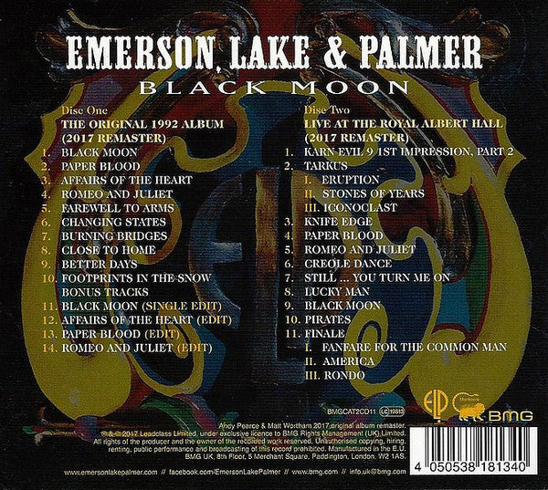 Emerson, Lake & Palmer : Black Moon (CD, Album, RE, RM + CD, Album, RE, RM + Dlx)