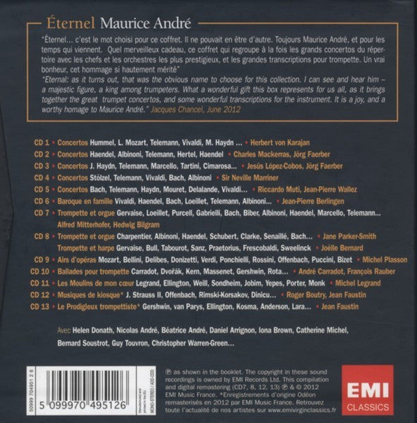Maurice André : Éternel Maurice André - Les Plus Beaux Enregistrements Du Trompettiste Du Siècle (13xCD, Mono, RM + Box, Comp)