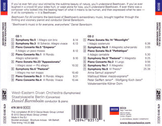 Daniel Barenboim - Ludwig van Beethoven : Beethoven For All: Music Of Power, Passion And Beauty (2xCD, Comp)