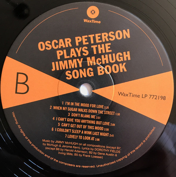Oscar Peterson : Oscar Peterson Plays The Jimmy McHugh Song Book  (LP, Album, Ltd, RE, RM, 180)