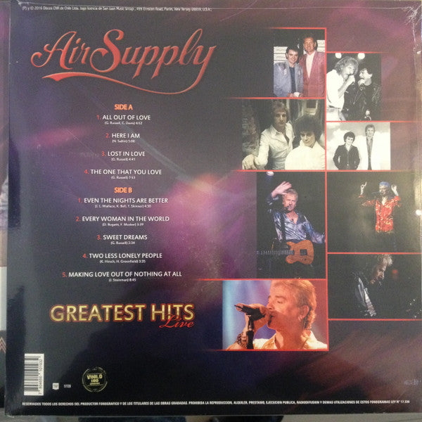 Air Supply : Greatest Hits Live (LP, Album)
