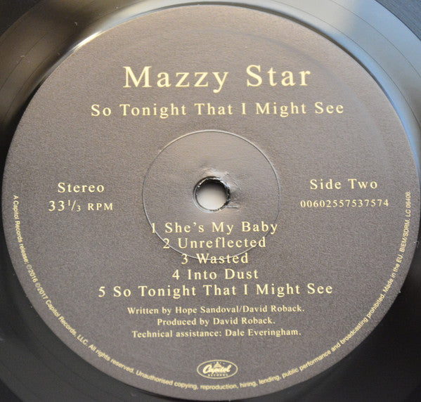 Mazzy Star : So Tonight That I Might See (LP, Album, RE, HL )