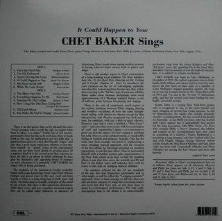 Chet Baker : It Could Happen To You - Chet Baker Sings (LP, Album, Dlx, RE, 180)