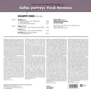 Maria Callas, Giuseppe Verdi : Callas Portrays Verdi Heroines (LP, Album, RE, RM, 180)