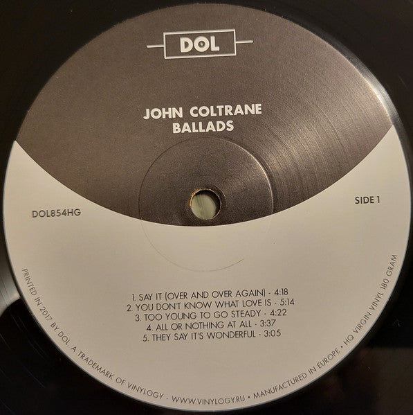 The John Coltrane Quartet : Ballads (LP, Album, RE, 180)