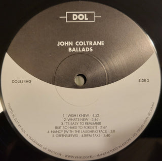 The John Coltrane Quartet : Ballads (LP, Album, RE, 180)