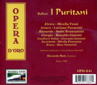 Vincenzo Bellini - Luciano Pavarotti, Mirella Freni, Sesto Bruscantini, Bonaldo Giaiotti, Riccardo Muti : I Puritani (3xCD, RE, RM)