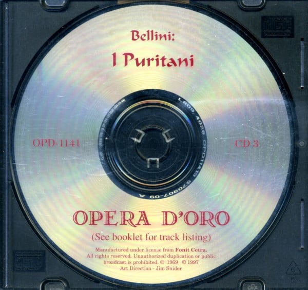 Vincenzo Bellini - Luciano Pavarotti, Mirella Freni, Sesto Bruscantini, Bonaldo Giaiotti, Riccardo Muti : I Puritani (3xCD, RE, RM)