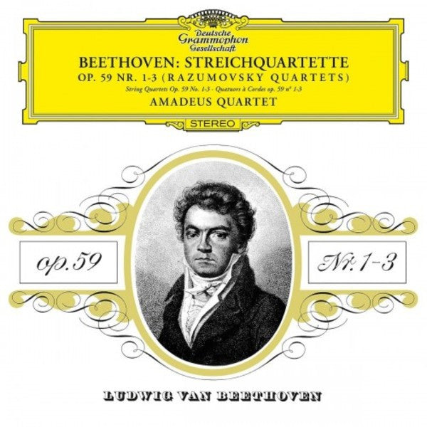 Beethoven* - Amadeus-Quartett : Beethoven: Streichquartette Op. 59 Nr. 1-3 (Rasumowsky Quartette) (2xLP, Album)