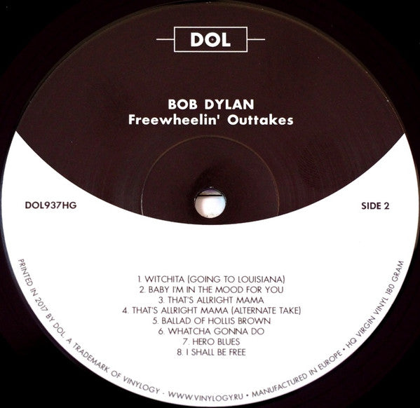 Bob Dylan : Freewheelin' Outtakes (The Columbia Sessions, NYC, 1962) (LP, Album, Dlx, RE, Unofficial, 180)