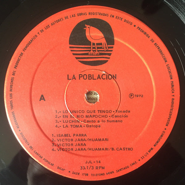 Victor Jara : La Población (LP, Album, Mono, Ltd, RE, RM)