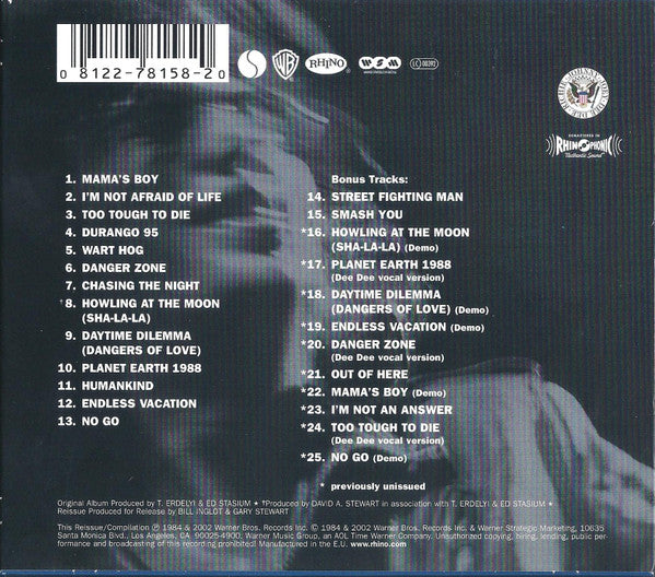 Ramones : Too Tough To Die (CD, Album, RE, RM)