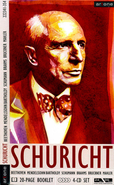 Carl Schuricht / Ludwig van Beethoven, Felix Mendelssohn-Bartholdy, Robert Schumann, Johannes Brahms, Anton Bruckner, Gustav Mahler : Beethoven Mendelssohn Bartholdy Schumann Brahms Bruckner Mahler (4xCD, Comp, RM, Dig)
