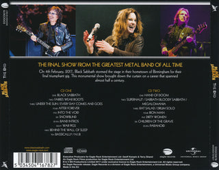 Black Sabbath : The End (4 February 2017 - Birmingham) (2xCD, Album)