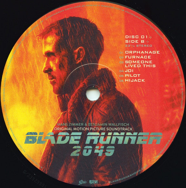 Hans Zimmer & Benjamin Wallfisch : Blade Runner 2049 (Original Motion Picture Soundtrack) (2xLP, Album)