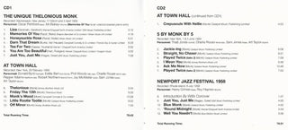 Thelonious Monk : Three Classic Albums Plus - Second Set (2xCD, Comp, RM)