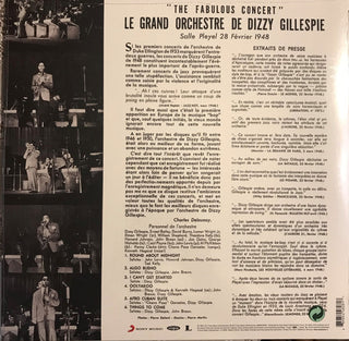 Dizzy Gillespie : The Fabulous Pleyel Jazz Concert vol. 1 - 1948 (LP, Album, RE, Gre)