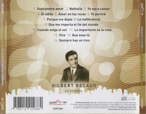 Gilbert Bécaud : Grandes Éxitos En Español (CD, Comp)
