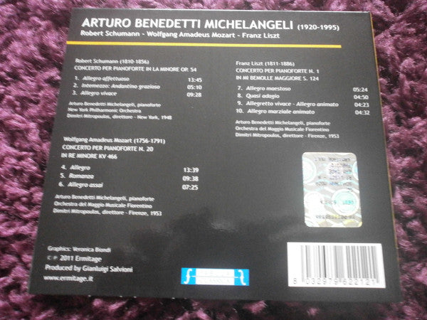 Arturo Benedetti Michelangeli : Schumann - Mozart - Liszt (CD, Comp)