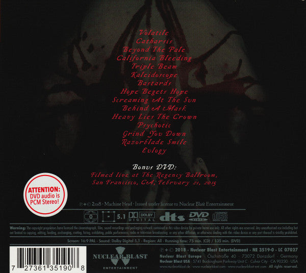 Machine Head (3) : Catharsis (CD, Album + DVD-V, PAL, PCM + Ltd, Dig)
