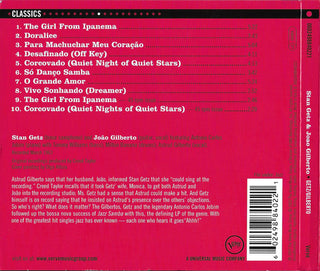Stan Getz / Joao Gilberto* Featuring Antonio Carlos Jobim : Getz / Gilberto (CD, Album, RE, RM, Dig)