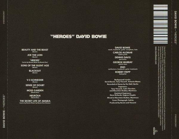 David Bowie : "Heroes" (CD, Album, RE, RM)